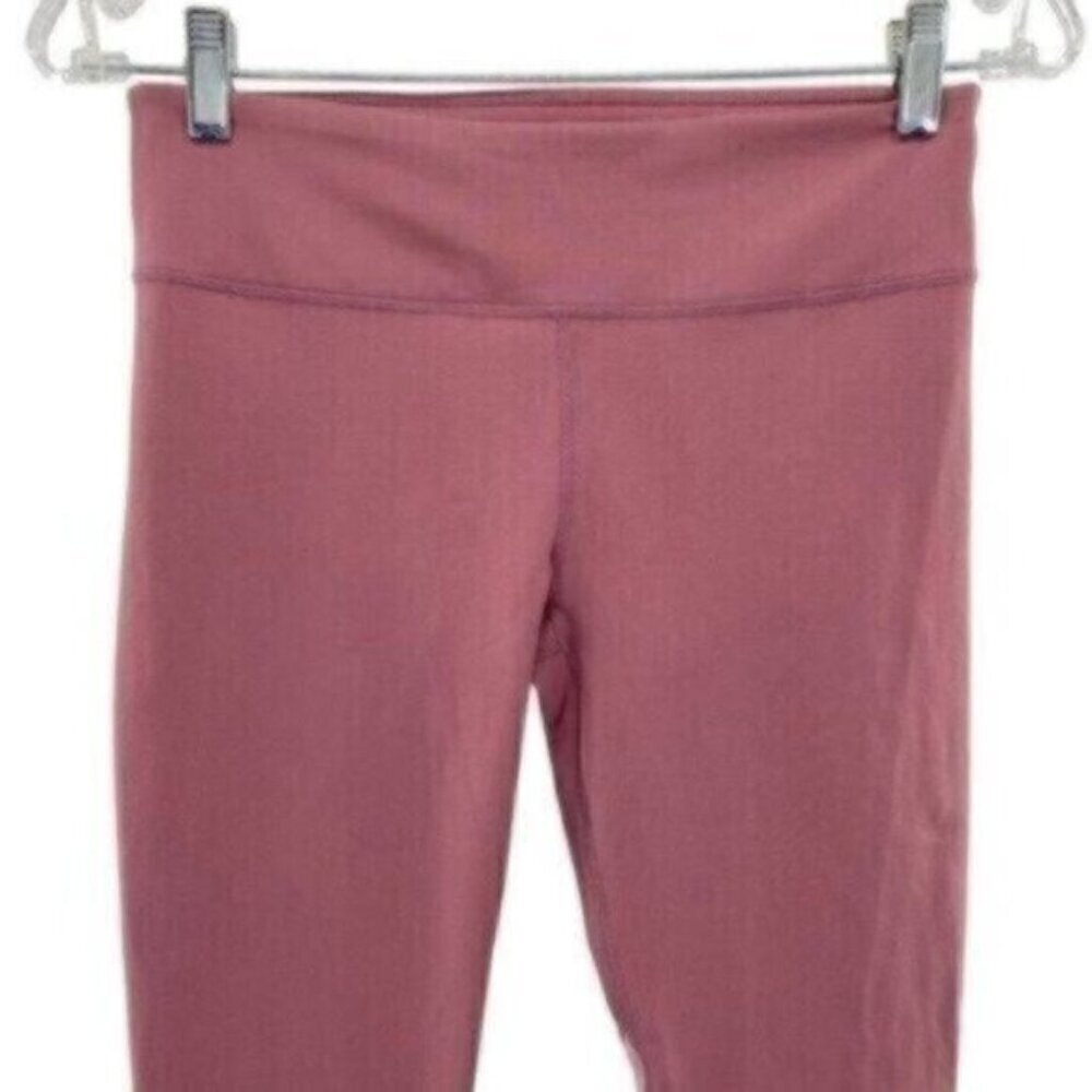 Fabletics Mid Rise Pink Rose Colorblock Leggings - Picture 5 of 14